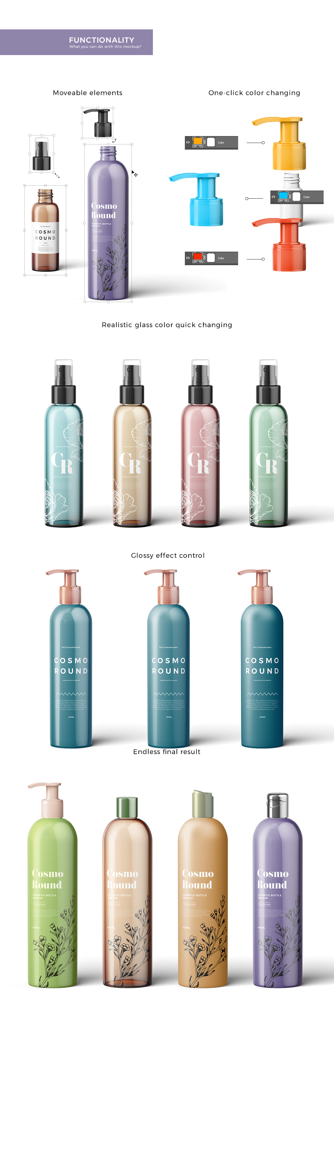 Cosmetic Bottles Mockup Vol.3