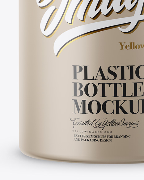 Matte Plastic Bottle with Pump Mockup