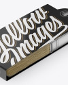 Brush With Glossy Grip & Paper Label Mockup - Half Side View (High-Angle Shot)