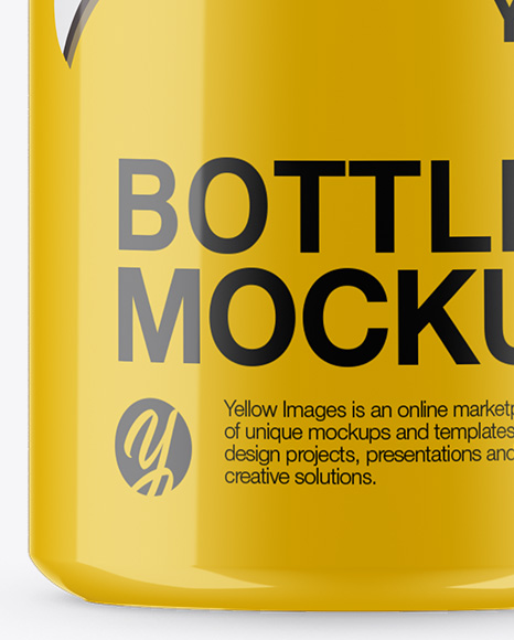 375ml Glossy Bottle Mockup