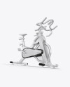 Exercise Bike Mockup - Half Side View