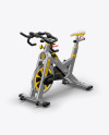 Exercise Bike Mockup - Half Side View (High-Angle Shot)