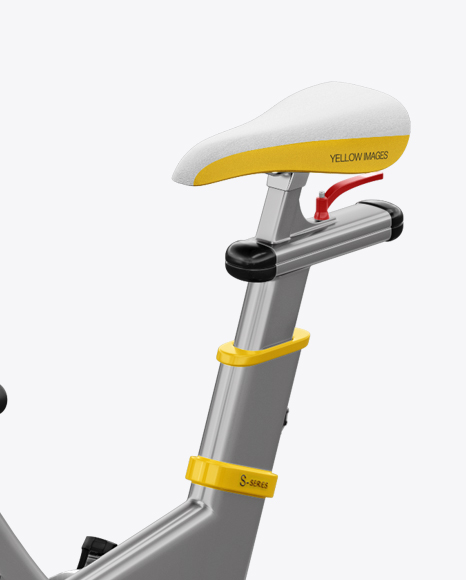 Exercise Bike Mockup - Half Side View (High-Angle Shot)