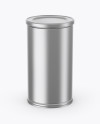 Matte Metallic Coffee Tin Can Mockup (High-Angle Shot)