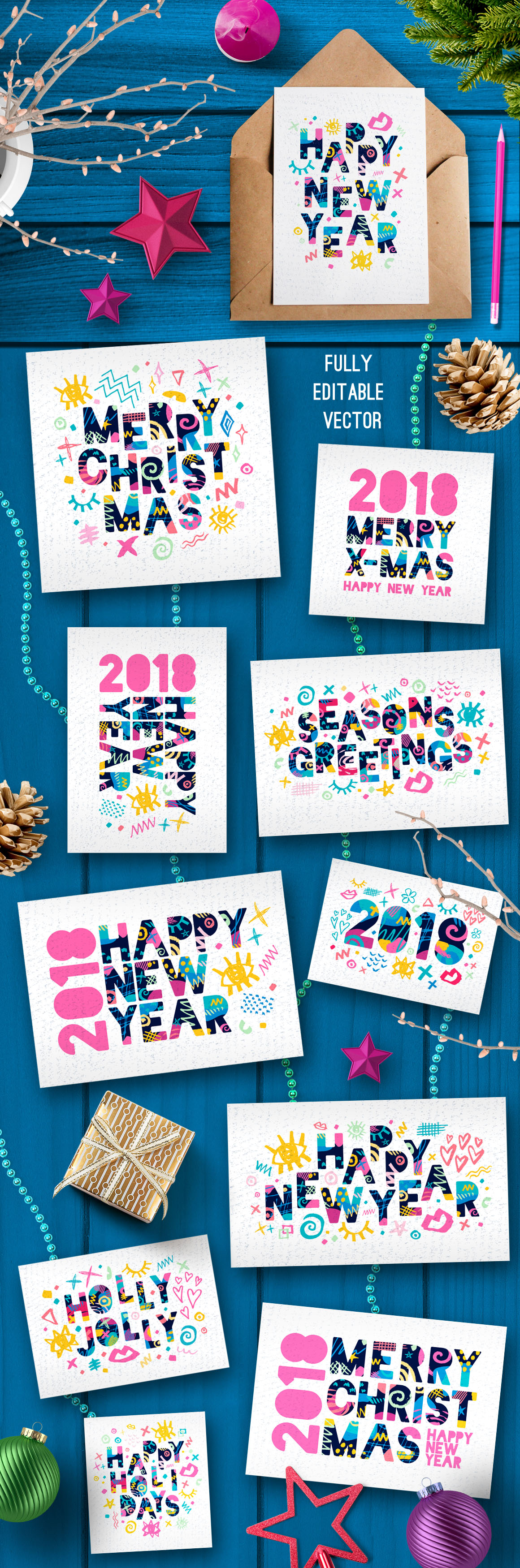 2018 New Year Christmas White Bundle