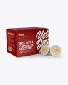 Box with Capsules Mockup - Half Side View
