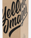 Kraft Paper Box Mockup - Halfside View (High-Angle Shot)