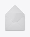 Opened Textured Envelope With Paper Mockup