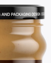 Clear Glass Jar with Peanut Butter Mockup