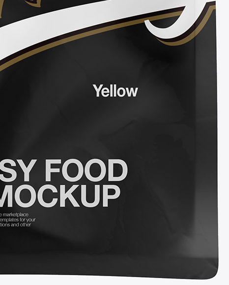 Glossy Food Bag Mockup Glossy Food Bag Mockup