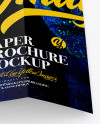 Glossy Paper Brochure Mockup - Top View