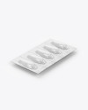 Glossy Suppositories Blister Mockup - Half Side View