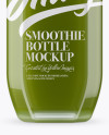 Clear Glass Bottle With Green Smoothie Mockup