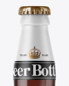 500ml Amber Glass Bottle With Red Ale Mockup