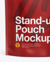 Matte Stand Up Pouch W/ Zipper Mockup - Front View