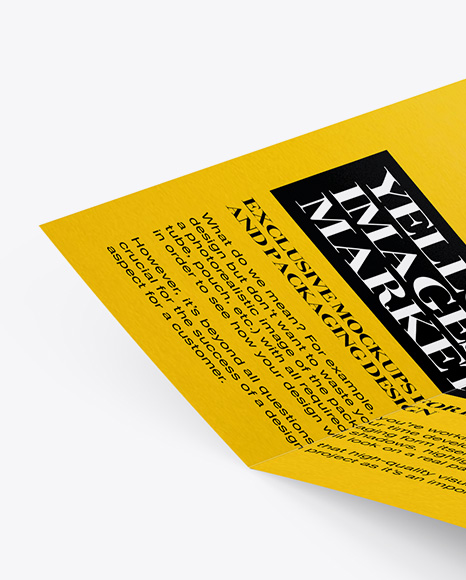 Glossy Paper Brochure Mockup - Half Side View