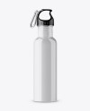 Glossy Sport Bottle With Carabiner Mockup