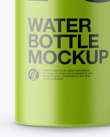 Matte Sport Bottle With Carabiner Mockup