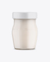 140g Glass Jar with Cheese Mockup - Front View