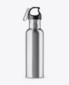 Steel Sport Bottle With Carabiner Mockup