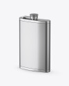 Steel Flask Mockup - Half Side View