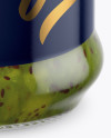 Clear Glass Jar with Kiwi Jam Mockup (High-Angle Shot)