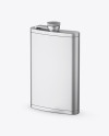 Matte Steel Flask Mockup - Half Side View