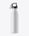 Matte Sport Bottle With Carabiner Mockup