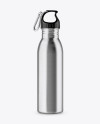 Steel Sport Bottle With Carabiner Mockup