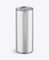 Aluminium Can With Metallic Finish Mockup - Front View (High-Angle Shot)