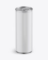 Matte Aluminium Can Mockup - Front View (High-Angle Shot)