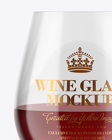 Red Wine Glass Mockup