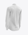 Men’s Dress Shirt mockup (Back Half Side View)