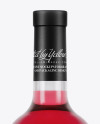 750ml Clear Glass Pink Wine Bottle Mockup