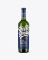 750ml Green Glass White Wine Bottle Mockup