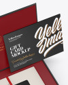 Gift Card in a Box Mockup - Halfside View (High-Angle Shot)