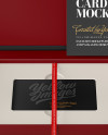 Gift Card in a Box Mockup - Front View (High-Angle Shot)