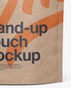 Kraft Stand Up Pouch W/ Zipper Mockup - Front View