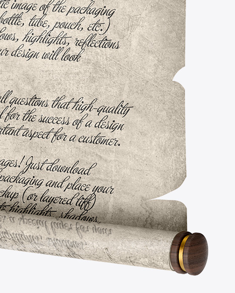 Paper Scroll - Half Side View