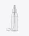 Opened Clear Glass Spray Bottle Mockup