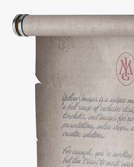 Paper Scroll - Half Side View