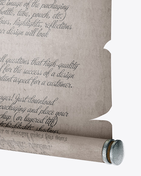 Paper Scroll - Half Side View