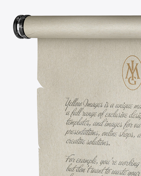 Paper Scroll - Half Side View
