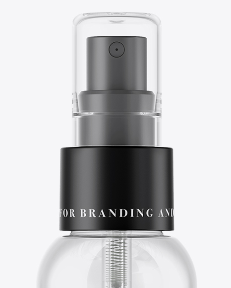 Clear Glass Spray Bottle Mockup