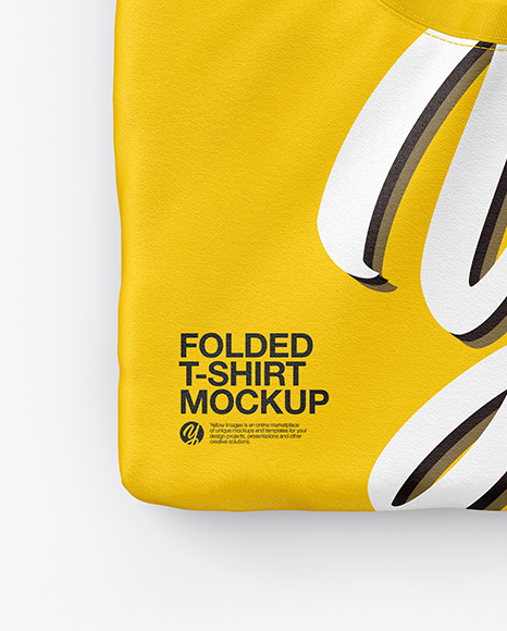 Folded T-Shirt Mockup - Top View