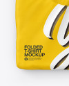 Folded T-Shirt Mockup - Top View