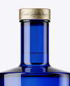 700ml Blue Glass Bottle Mockup