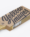 Brush With Wooden Grip & Kraft Label Mockup - Half Side View (High-Angle Shot)