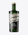 700ml Dark Green Glass Bottle Mockup