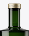 700ml Dark Green Glass Bottle Mockup